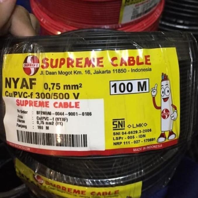 Kabel Listrik Serabut NYAF 0.75 mm 0.75mm 0,75 mm 0,75mm Supreme 100m