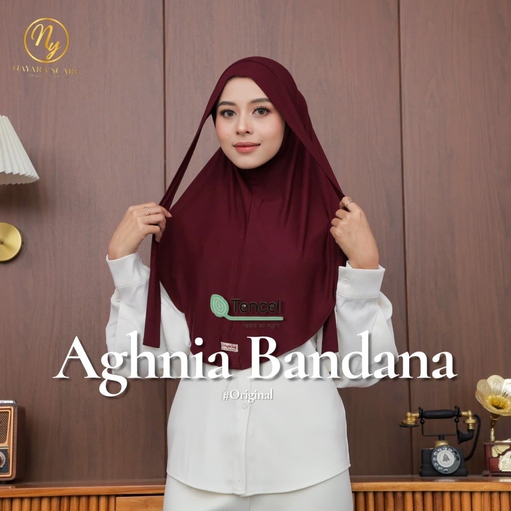 Bergo Aghnia Bandana Instans Tencel | Hijab Instans Tencel by Nayara Scarf