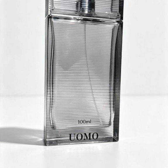 Botol kosong parfum second 100ml — Desain Kaca Bergaris Elegan Maskulin Premium