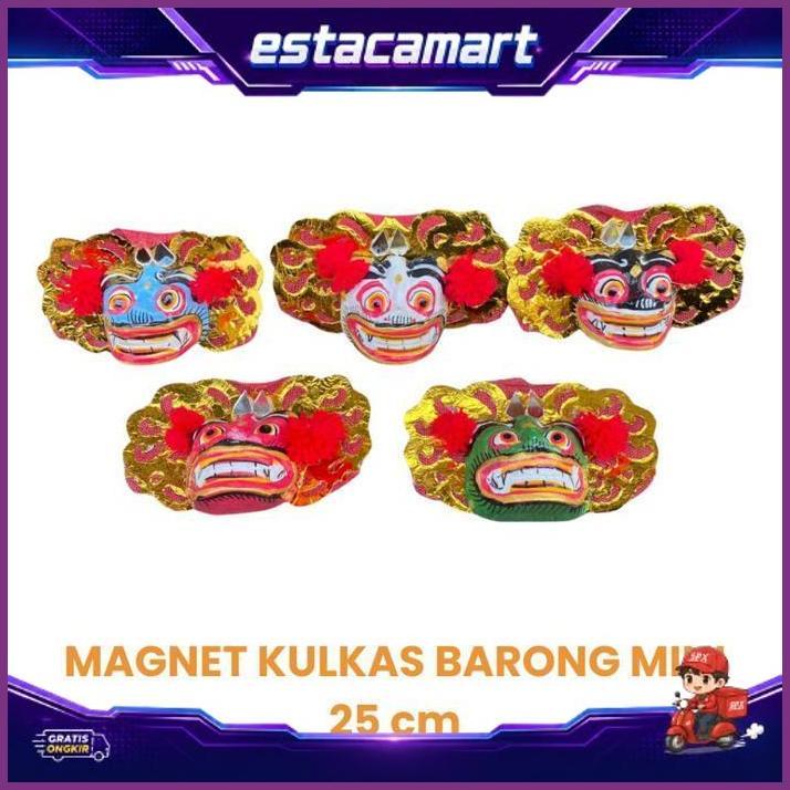 Magnet Kulkas Barong Mini Kayu - Barong Kayu Mini - Kerajinan Tangan Bali - Oleh - Oleh Khas Bali - 