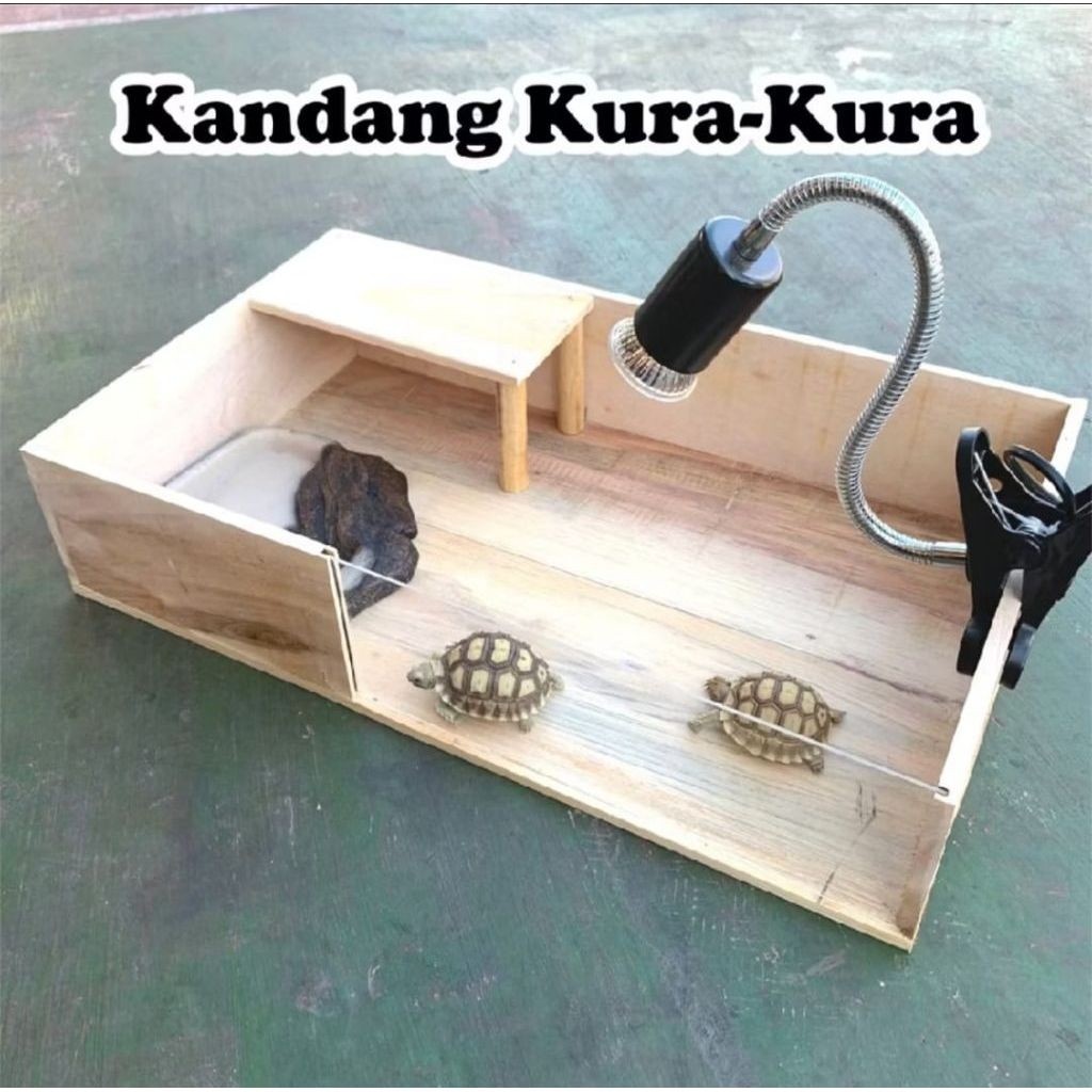 Kandang Kura kura darat, Torto table SULCATA, 60x40x15 cm, TANPA LAMPU, ter murah