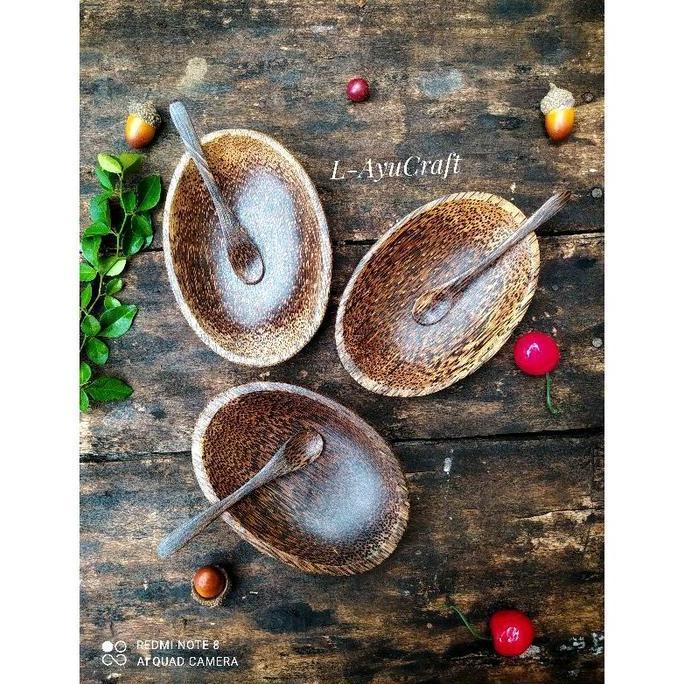 Mangkok Set Masker Kayu Aren Oval