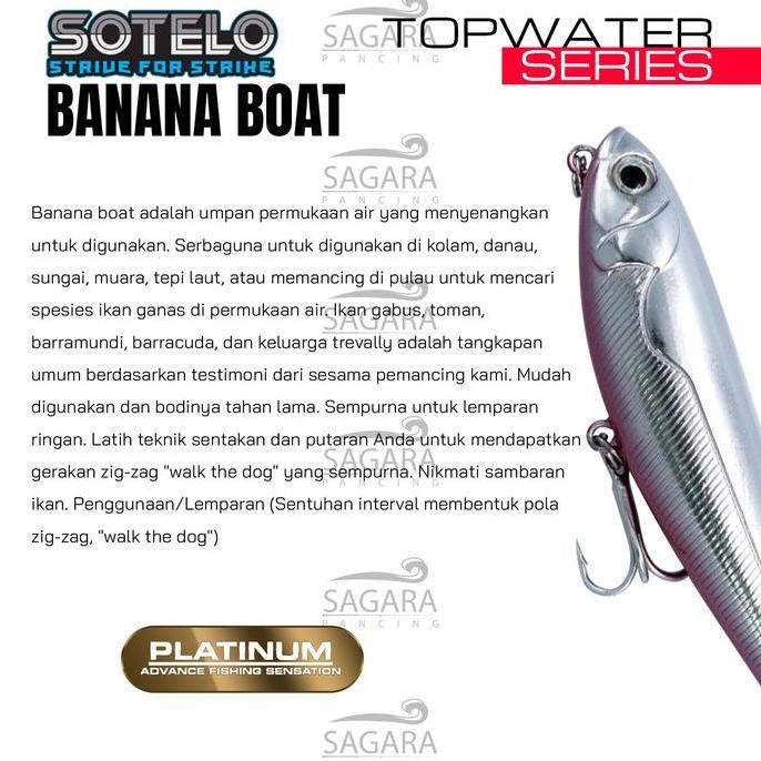 Primafish- Minnow Sotelo Banana Boat Top Ter | Minnow Floating | Umpan Pancing Lure Sotelo