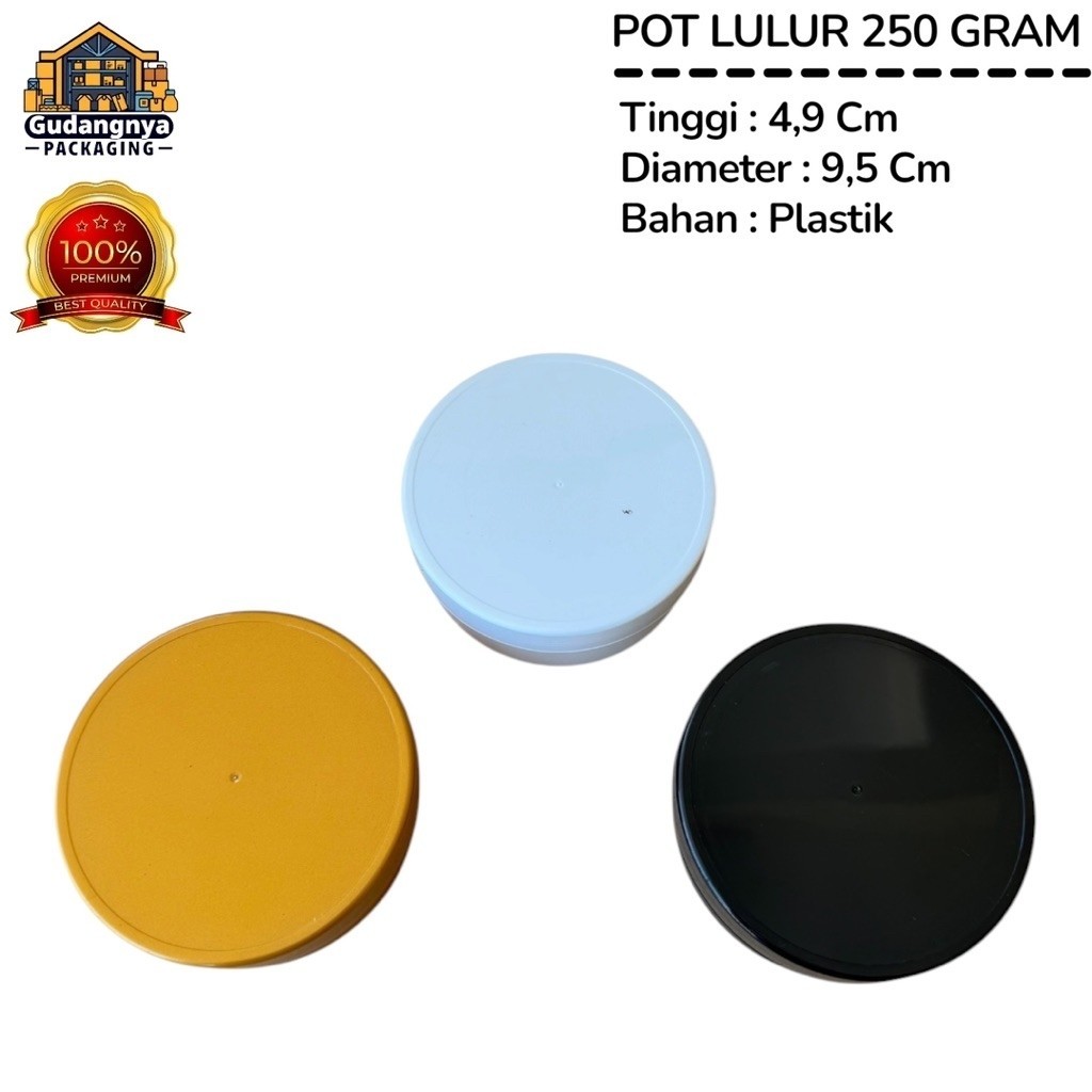 Pot Lulur putih 250gram / Pot Lulur pet putih susu 250gram / pot lulur termurah