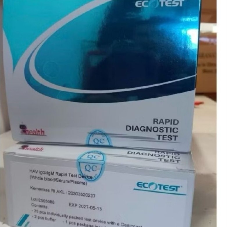 HAV IGg/ IGM rapid test merk Ecotest isi 25 tes