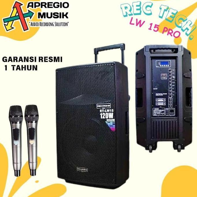 Rara Atri - Recording Tech Rt Lw 15 Pro Rt Lw15 Pro Speaker Portabel 15 Inch With 2 Mic Wireless Ter