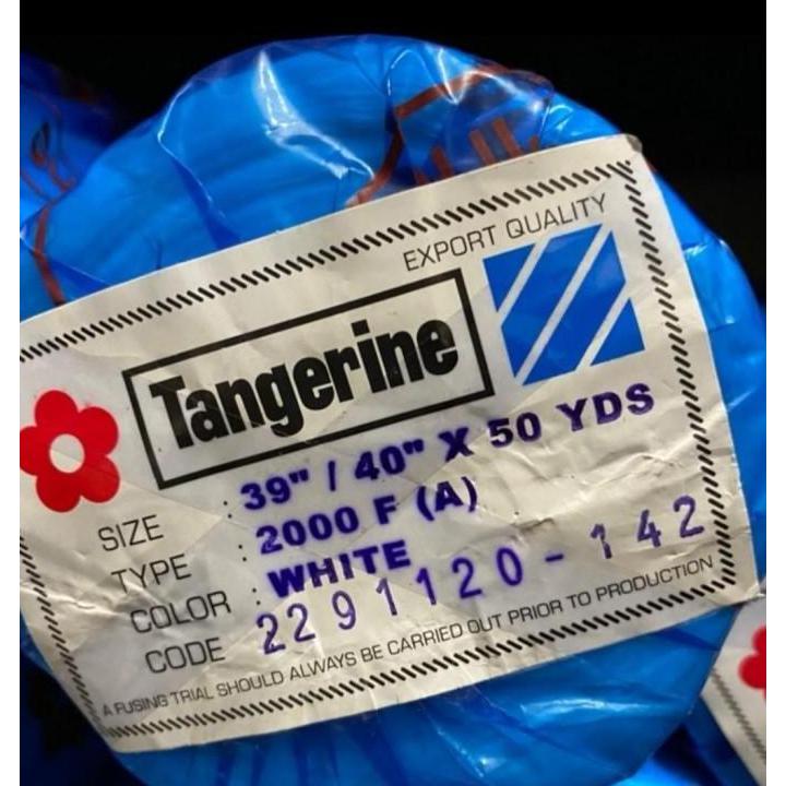 NEW Roll Viselin 2000F Tangerine Vislin Interlining Kain Keras Fislin Lem