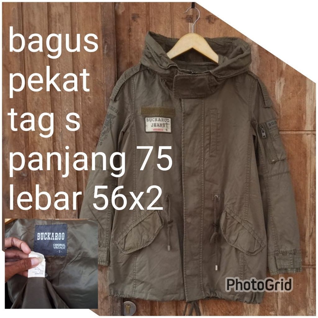jaket parka army military green hijau m65 fashion vespa buckaroo s