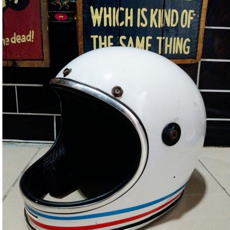 Helm full face, helm custom bell bullit retro viber