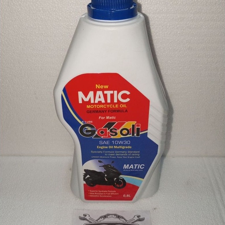 Oli Mesin Gasoli Matic 4T 0.8L 10W-30 API SL JASO MB K-Lube Germany Formula Oil Motor Matic 800ml