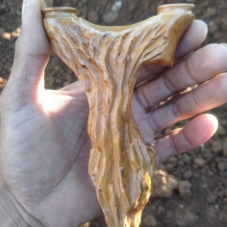 SAMIDEN, ketapel kayu motif serat ayonCATAPULT