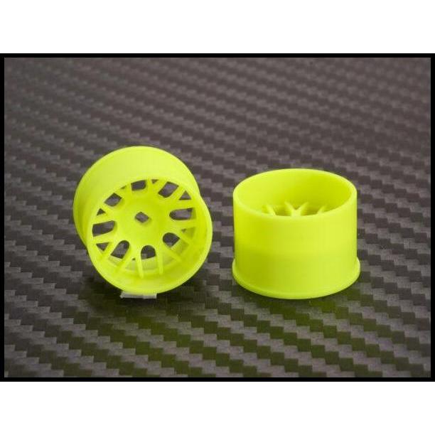 HOT DEAL 488YR14 MINI-Z AWD MACHINE CUT BBS REAR WHEEL R14 YELLOW 
