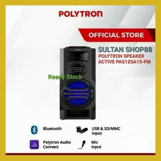 POLYTRON SPEAKER ACTIVE PAS12SA15-FM I SPEAKER AKTIF POLYTRON PAS12S15