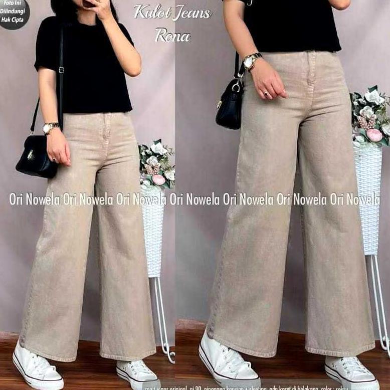 Favorit Af Higwaitshigh Waist Kulot Jeans Wanita Premium Asli Jeans Tebal