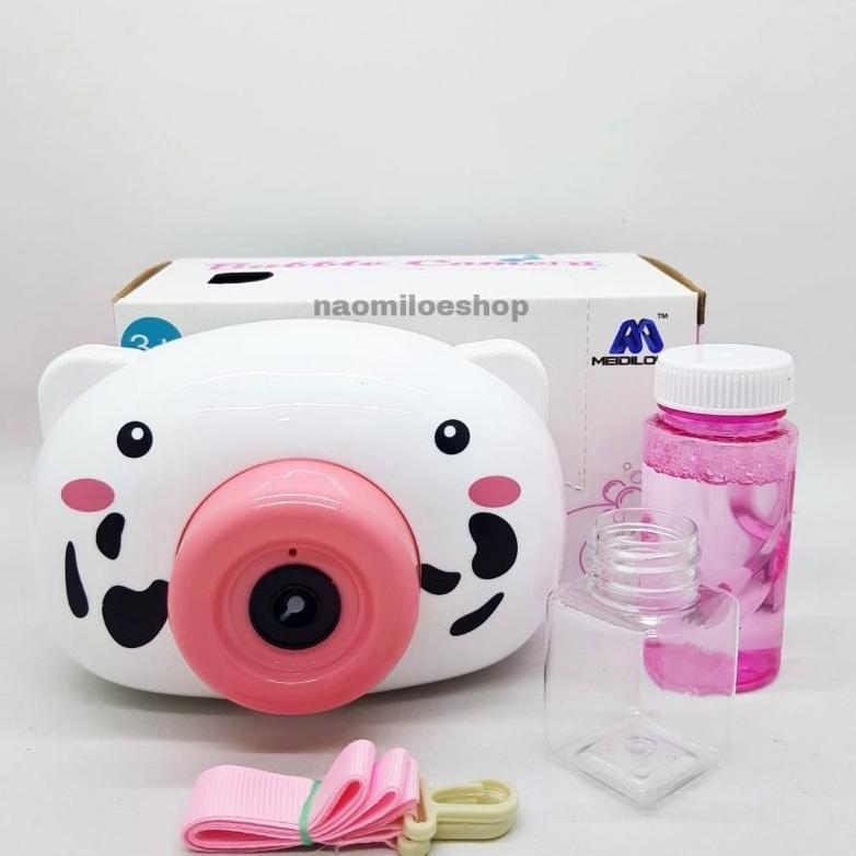 Mainan Anak Buble Camera piggy spiderman doraemon Gelembung Bebek Lucu Sabun bubble kamera