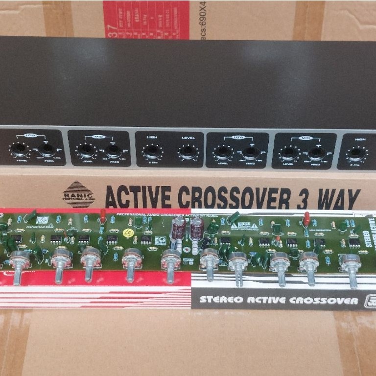 Kit Dan Box Aktif Crossover 3 Way High Mid Low