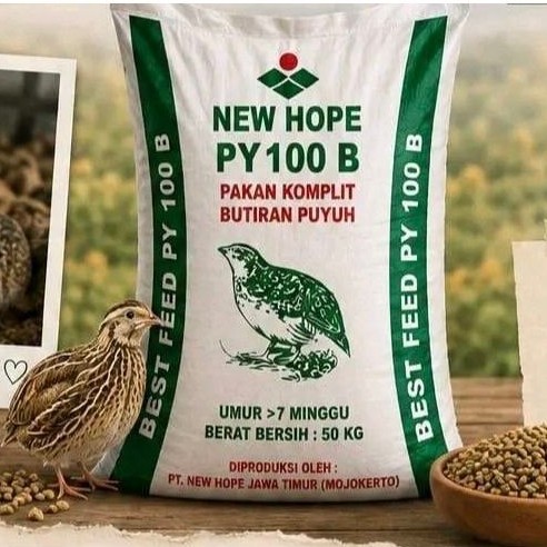 New hope py100b pakan puyuh burung puyuh petelur 10 kg