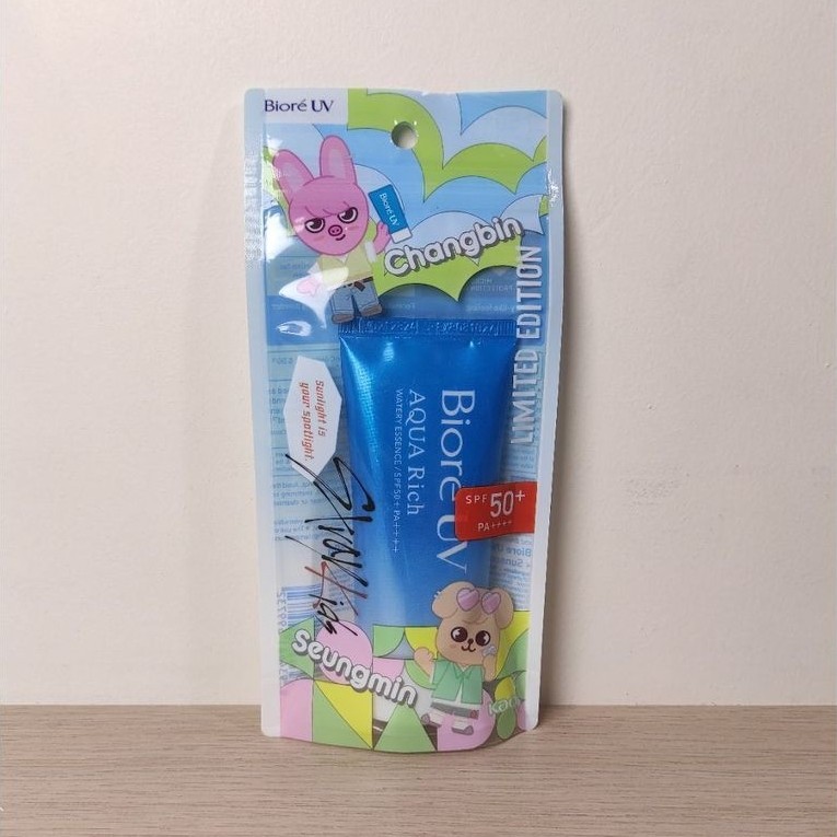 (Preloved) Biore UV Aqua Rich Watery Essence Sunscreen SPF 50+ PA++++ changbin seungmin skzoo editio