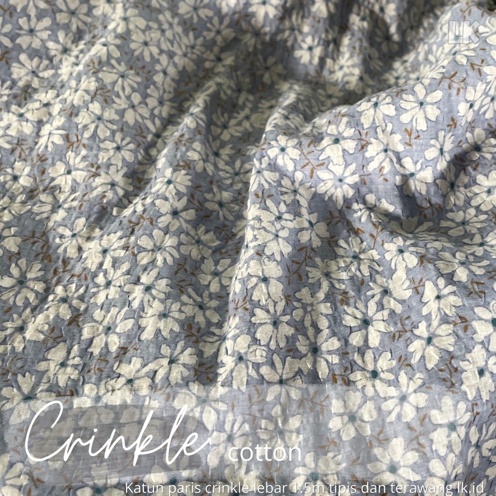 Kain katun paris crinkle - katun crinkle motif - kain crinkle - kain katun crinkle - crinkle cantik 