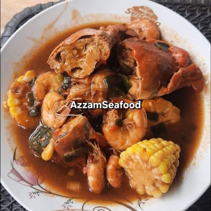 UDANG Mix KEPITING Saos Lada Hitam/Asam Manis/Padang