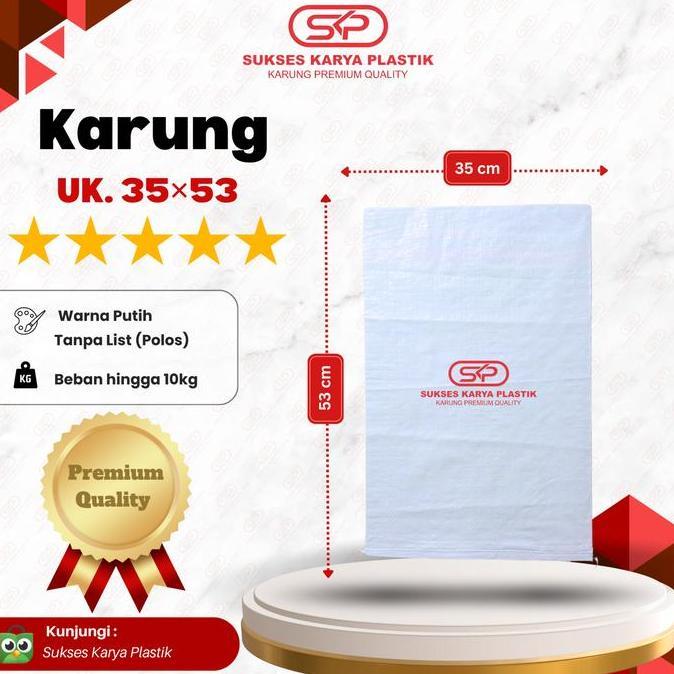 1 Ball isi 1000 Lembar Karung Plastik 35 x 53 cm Kualitas Premium, Karung Plastik 35x53 cm, Karung P