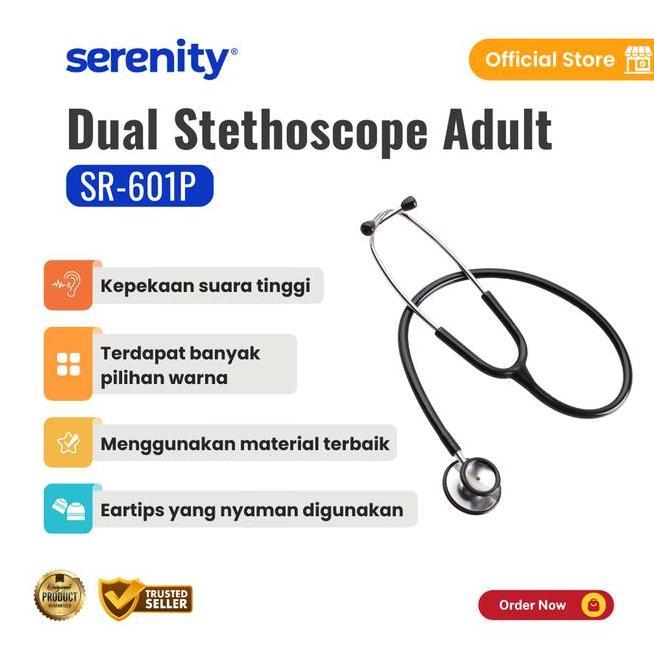 Serenity Stetoskop Dual Head Sr601P Stethoscope Serenity