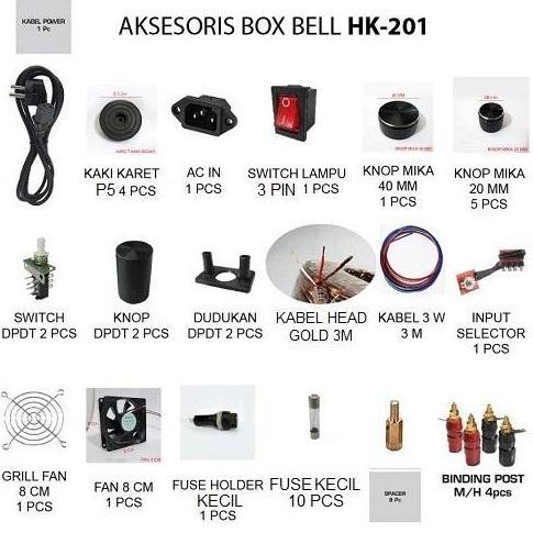 Akses Box Hk-201 Perlengkapan Isi Box Amplifier Seri Hk201 Hk 201