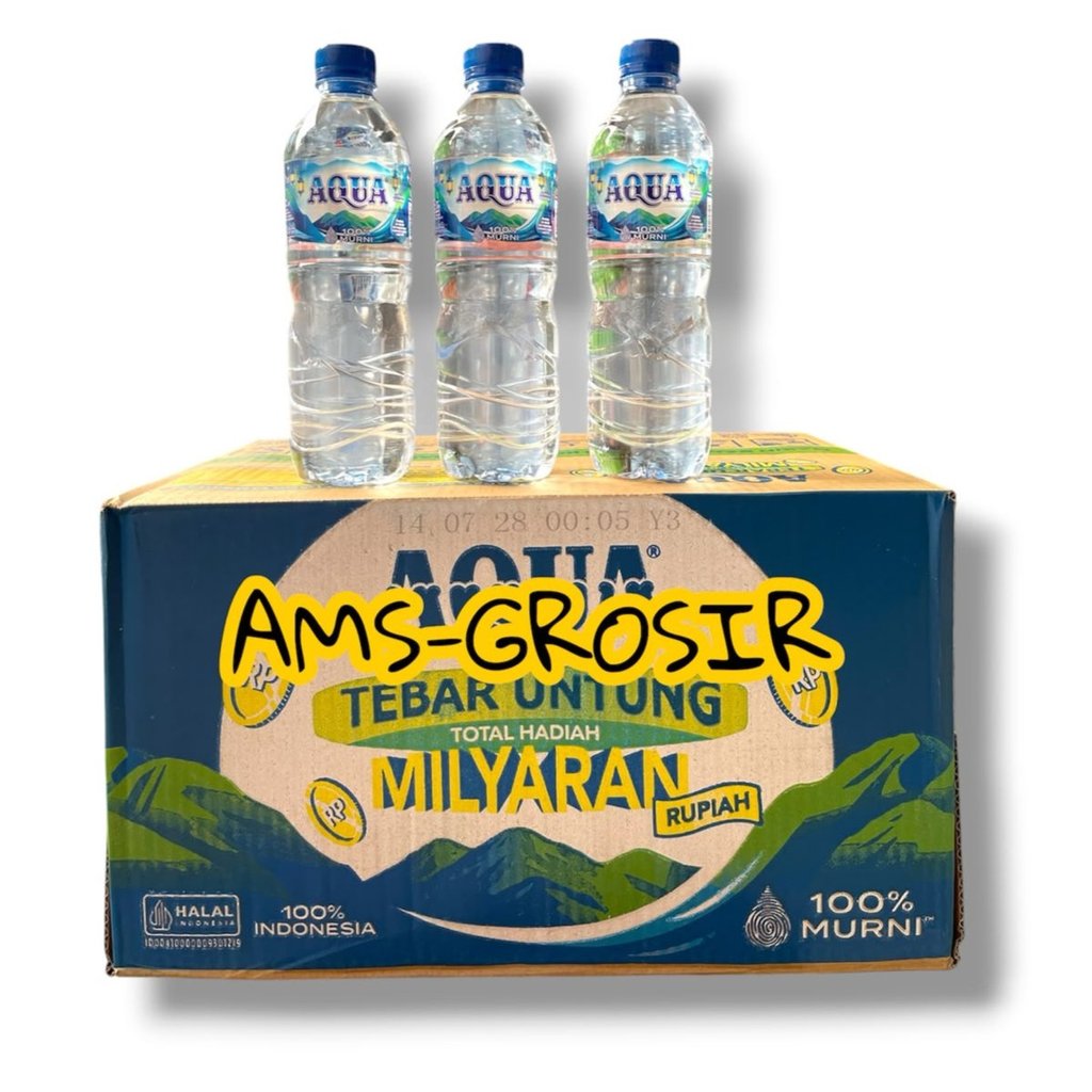 AQUA BOTOL 600ML DUS ( 24 BOTOL )