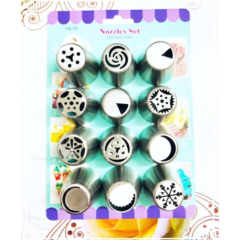 Spuit rusia set cake decoration russian tulip piping bag icing/Stainless Steel bunga mawar tulip