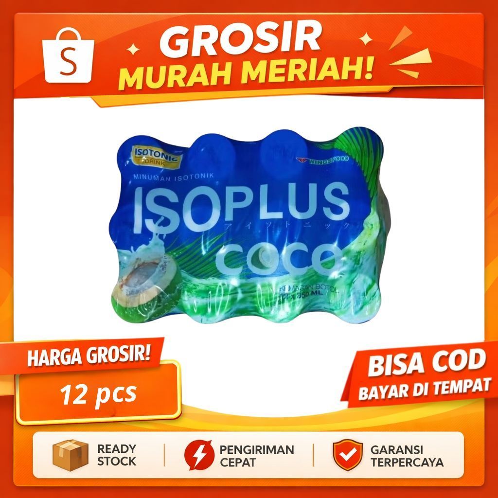 Minuman Isotonik ISOPLUS 12 Botol 350ml - Merehidrasi Tubuh, Menyeimbangkan Ion, Mudah Diserap