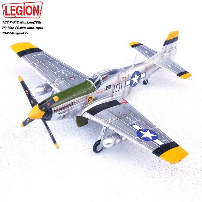 Diecast Pesawat 1/72 Legion (by Panzerkampf) P-51D Mustang 78th FS/15th FG, Iwo Jima, April 1945 Mar
