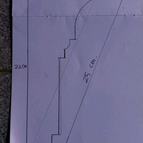 Cetakan lisplang polos 25cm × 200cm