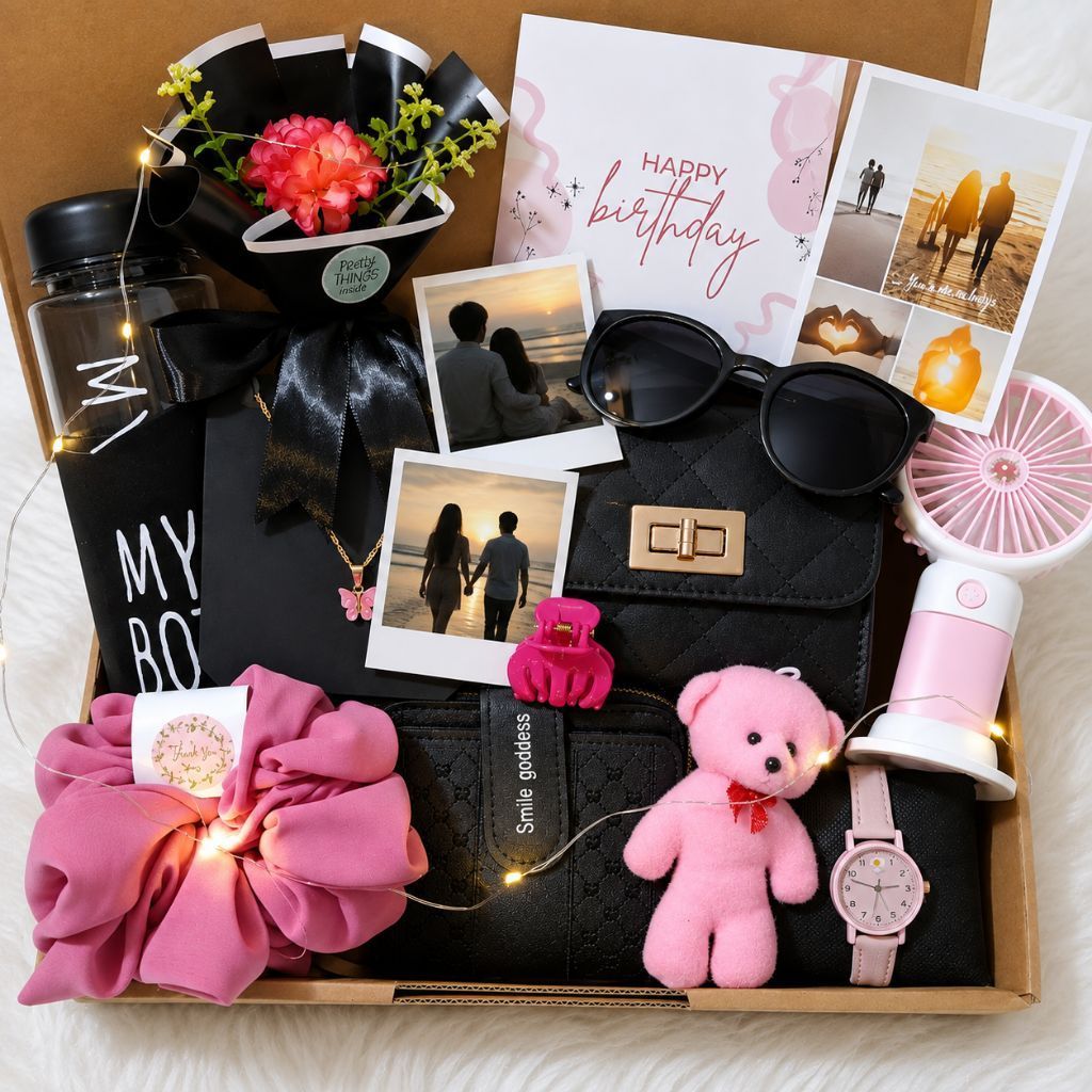 Hampers kado cewek ultah wanita wisuda tas led