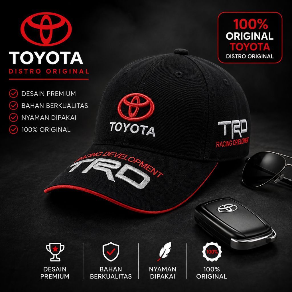 TOPI TOYOTA BORDIR TEBAL ORIGINAL PRODUK