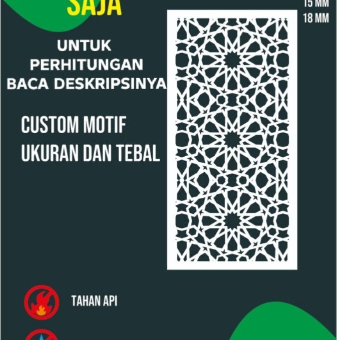 KRAWANGAN /  PVC BOARD / ORNAMEN PVC FOAM BOARD TEBAL CUSTOM/PARTISI