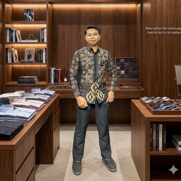 Batik Lontara Khas Bugis Makassar (Pakai Furing/Lapisan)