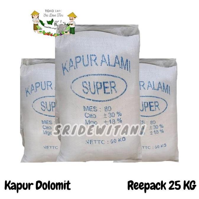 Promo Kapur Dolomit 50 KG Pupuk Kapur Alam Penetralisirkan Ph Tanah Tanaman Kebun Palawija Super Ala