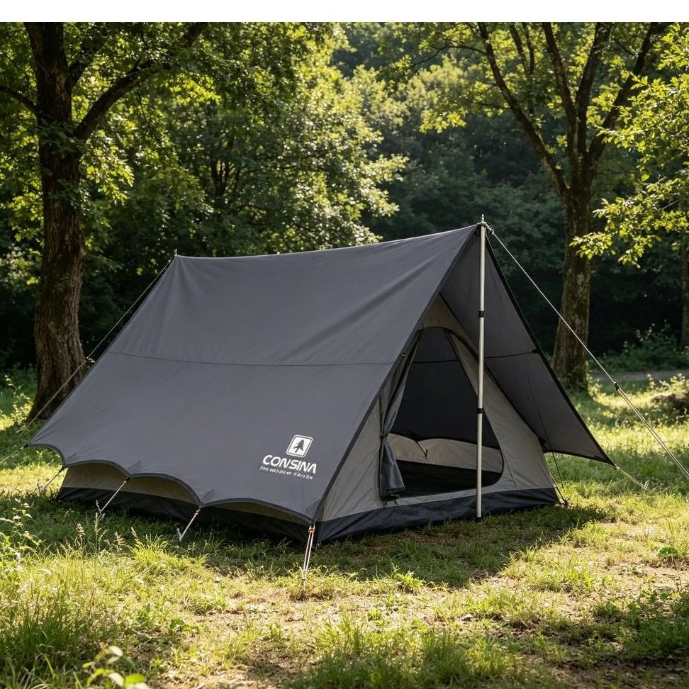FLYSHEET TIANG TENDA CONSINA UKURAN 2x3-3x3-4x3-6x4 METER-WATERPROOF UNTUK TENDA-SHELTER-BIVAK-Buscr