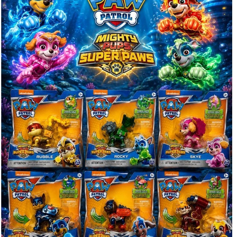 Paw Patrol Figure Mighty Pups Super Paws