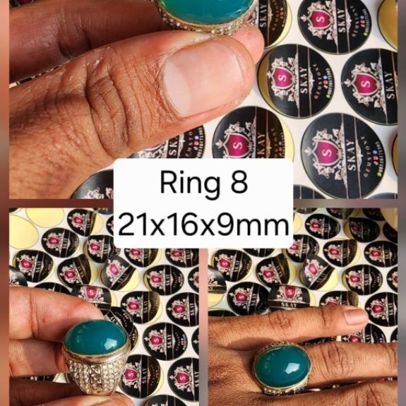 Bacan Doko Dim 20up / Bacan Doko Ring Perak / Bacan Bluish Green / Batu Bacan Asli / BatuBacan