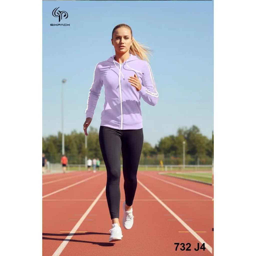 Jaket Wanita Olahraga List Running Gym Fitness Aerobic By Sixpack Kode J4 Seri2