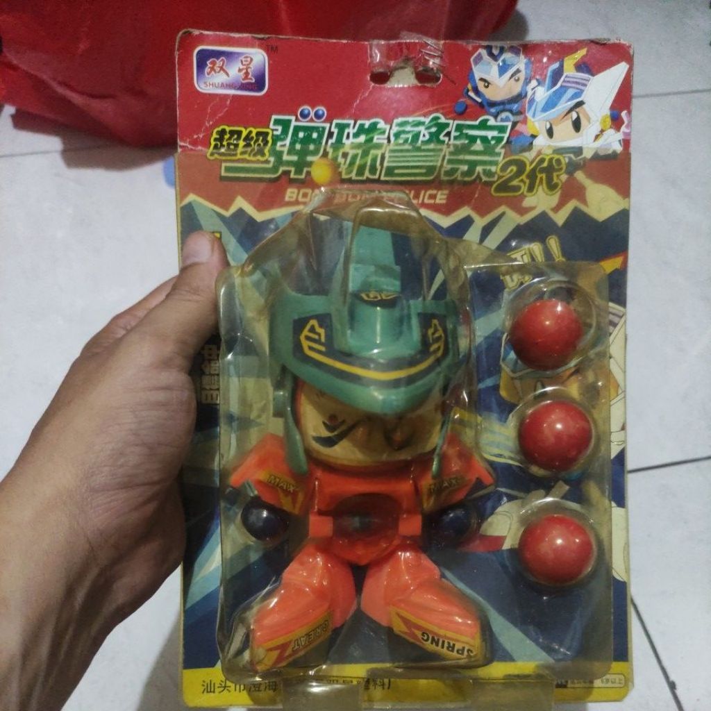 Mainan Jadul B-Daman Bomberman Bidaman Polisi Armor Vintage New Old Stock NOS