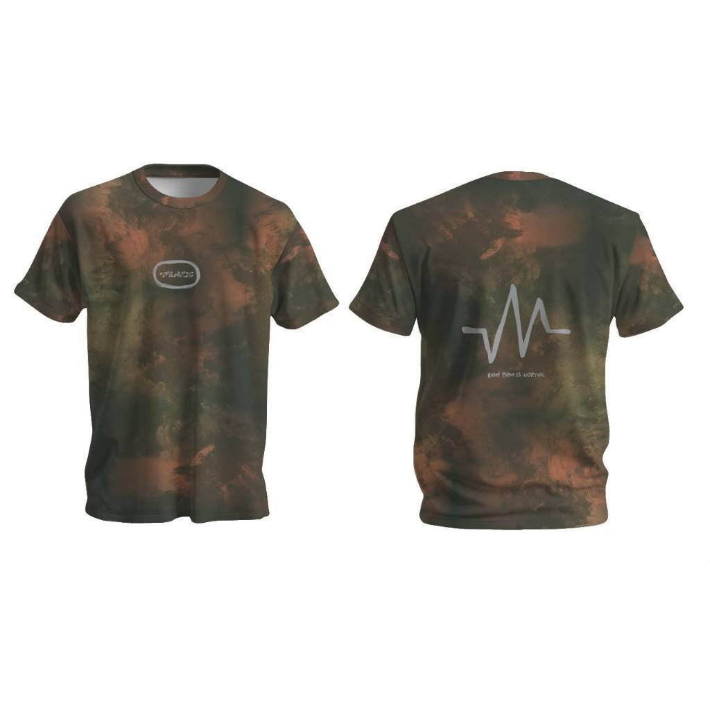 BPM Forest Rush // Arizona Trace Running Jersey Reflectiv Logo Font MeshActive Lightweight Breathabl