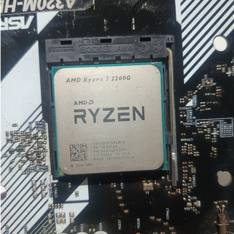 AMD Ryzen 3 2200G dan Asrock A320m HDV no display...