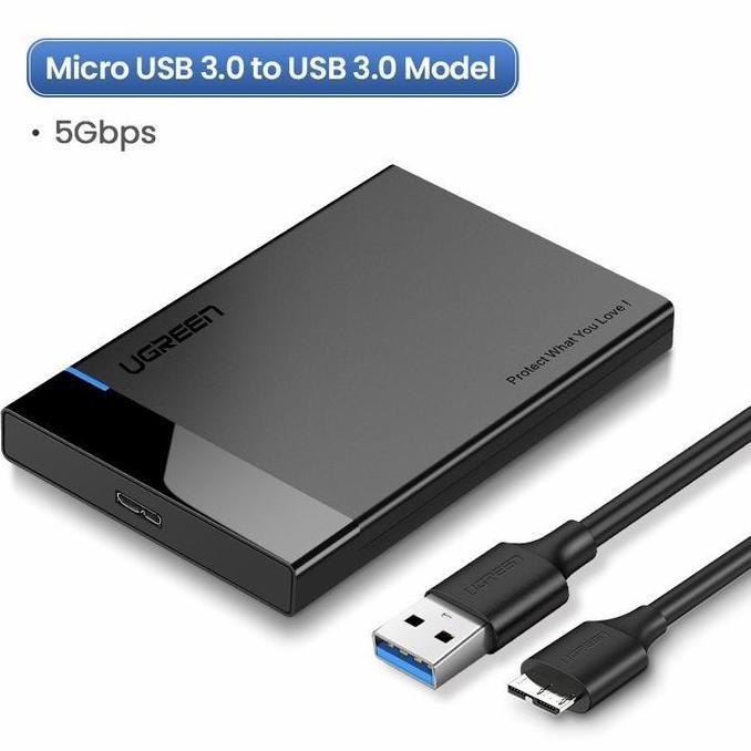 BEBAS ONGKIR - Ugreen HDD/SSD 2.5 " SATA USB3.0 External Enclousure - 30848