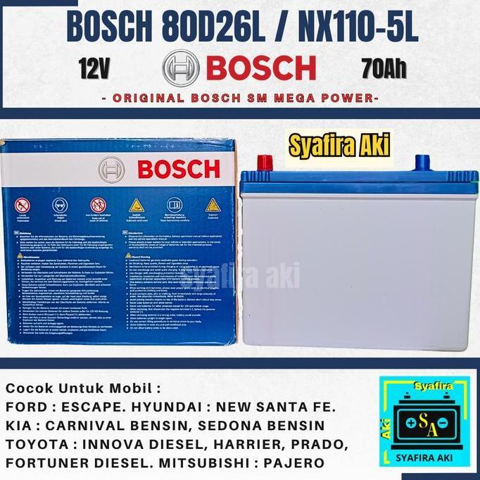 Aki mobil NX110-5L / 80D26L Bosch Aki Kering