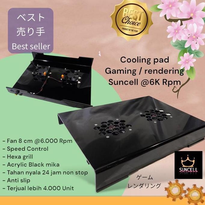 andrivameiy - cooling pad laptop suncell 6.000 rpm fan