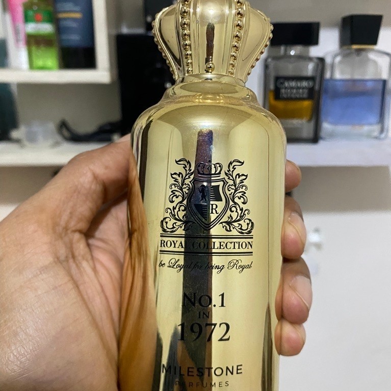 Preloved Parfum Milestone Perfumes Royal Collection No.1 in 1972 botol warna emas
