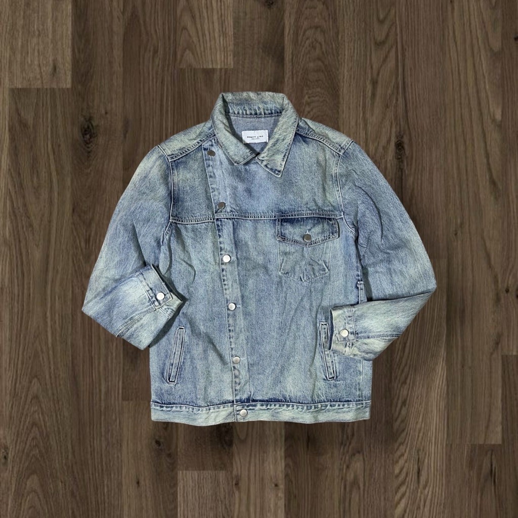 ASYMMETRIC RAMONES DENIM JACKET BLACKLINE KOREA