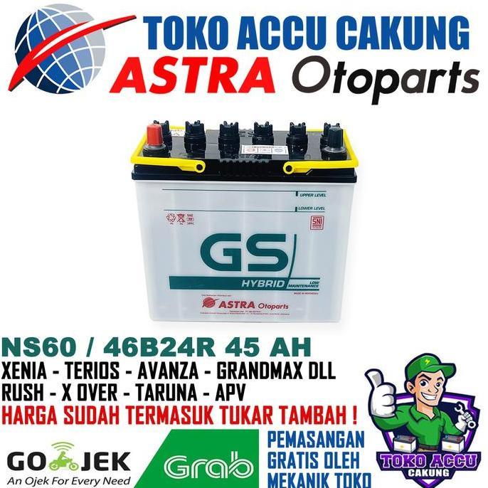 NS60 GS Astra hybrid 46B24R 45 Ah (Tukar Tambah)